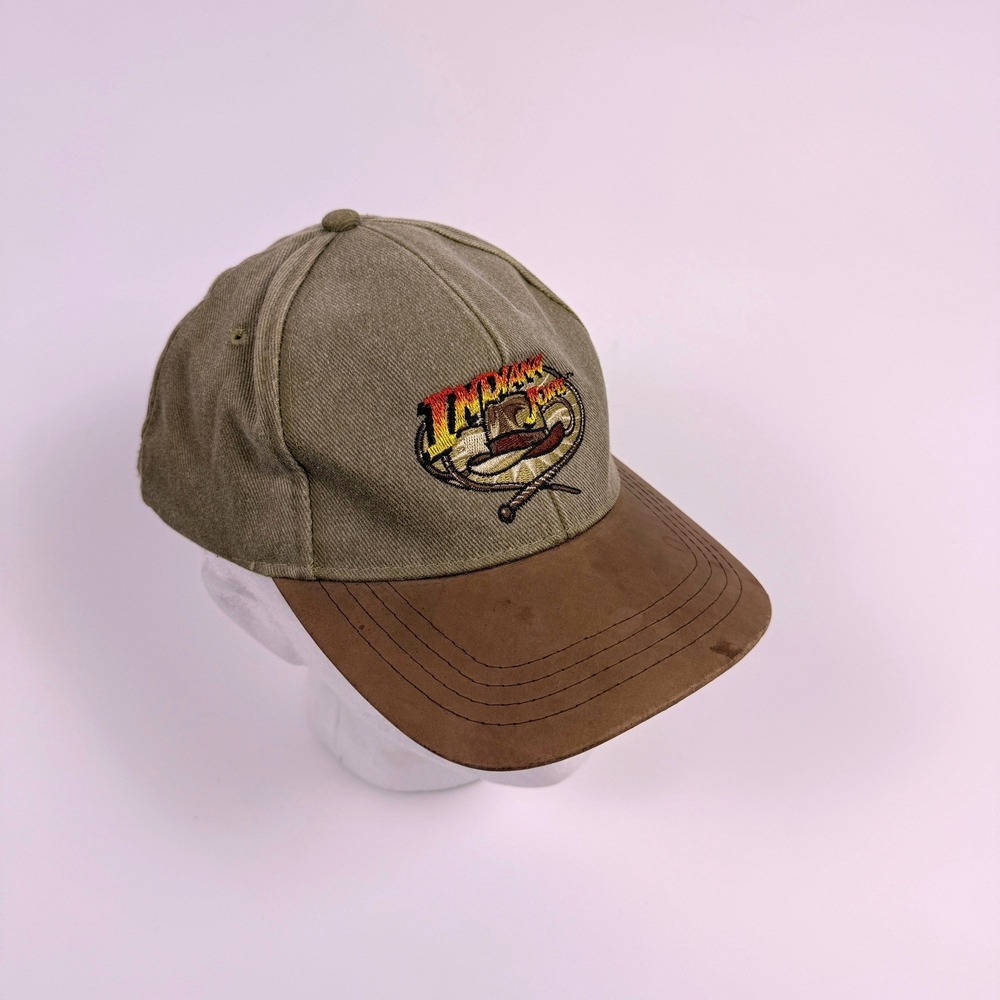 VTG Indiana Jones Baseball Cap Mens OSFM Green Brown 1999 Resort Luna Pier
